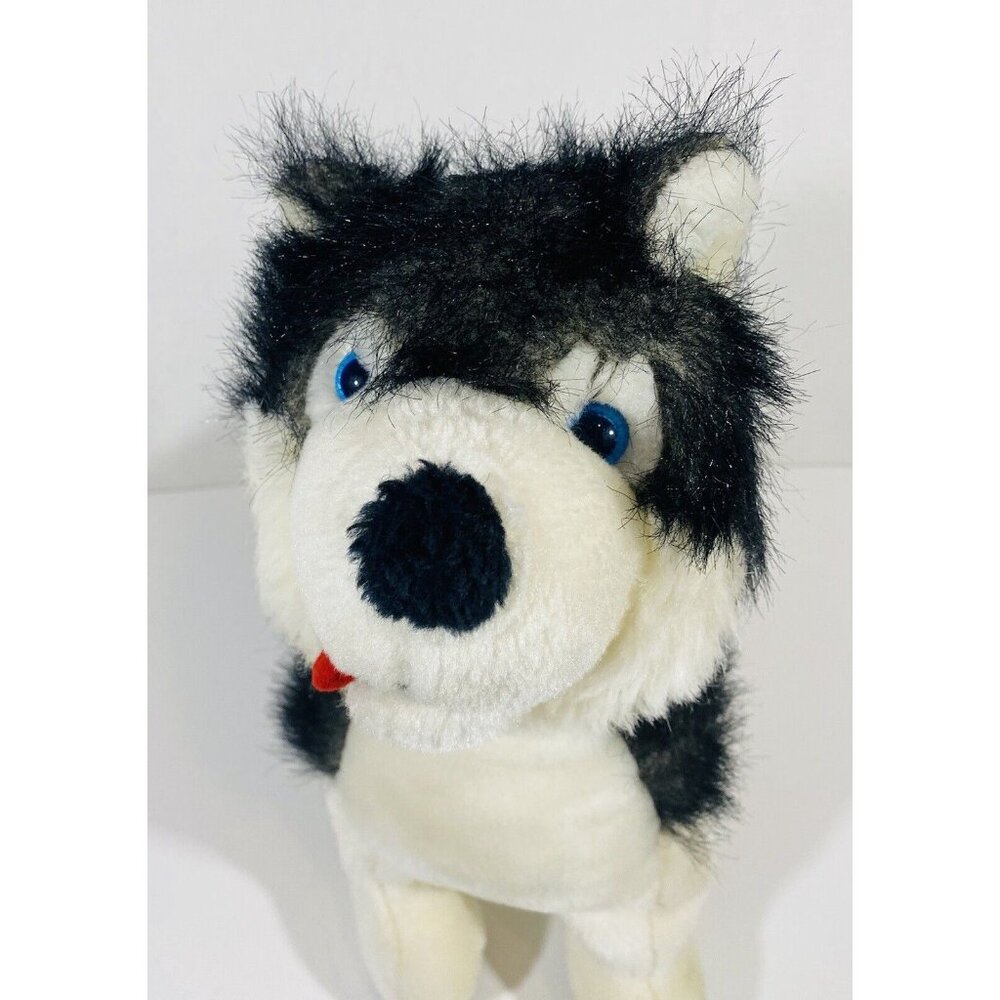 Siberian Husky BJ Toy Co White Gray Black Dog Large Plush Stuffed Animal Toy